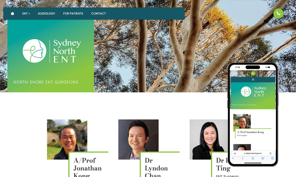 Sydney ENT surgeon website design