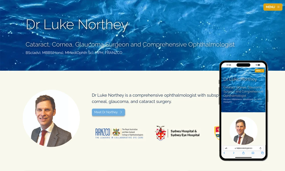 Sydney ophthalmologist website design